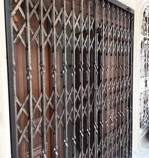 درب آکاردئونی رنگ کوره‌ای